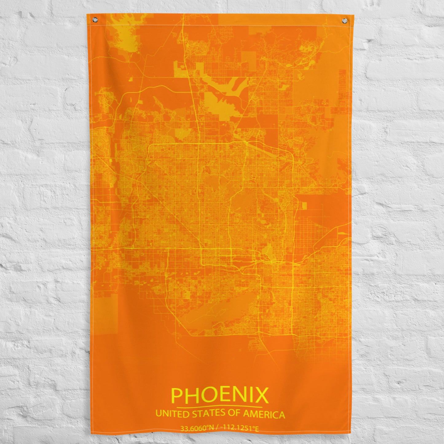 Phoenix Orange and Yellow Flag Map