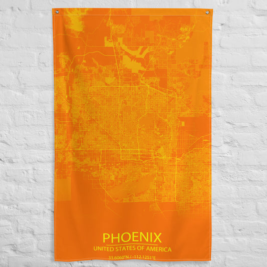 Phoenix Orange and Yellow Flag Map