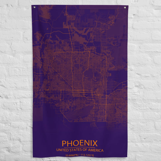 Phoenix Purple and Orange Flag Map