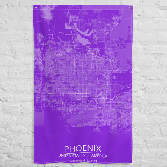 Phoenix Purple and White Flag Map