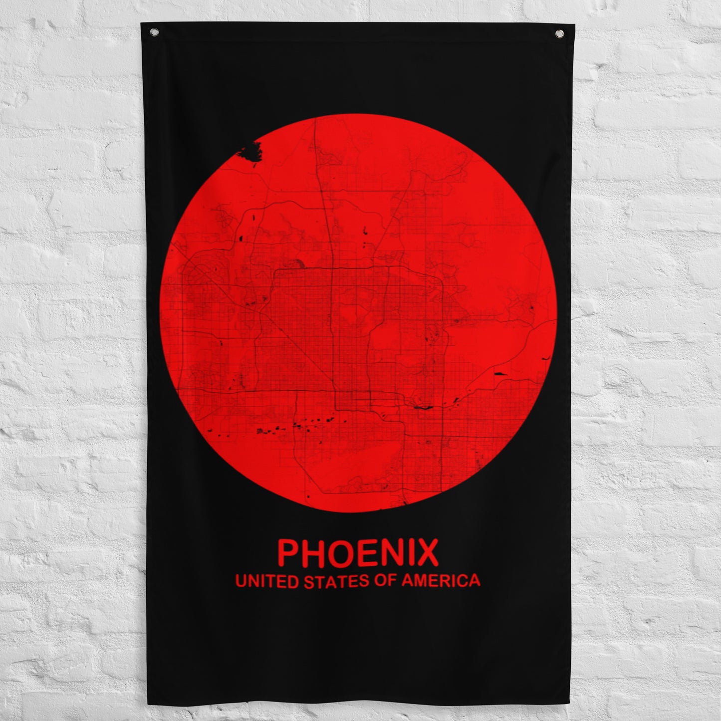 Phoenix Circular Red Flag Map