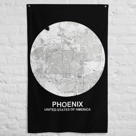 Phoenix Circular White Flag Map