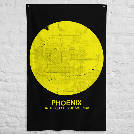 Phoenix Circular Yellow Flag Map