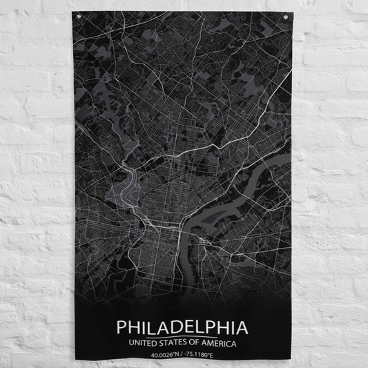 Philadelphia Black Flag Map