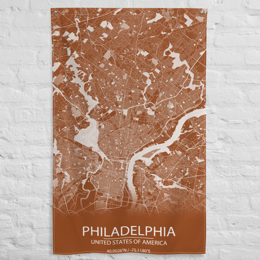 Philadelphia Brown and White Flag