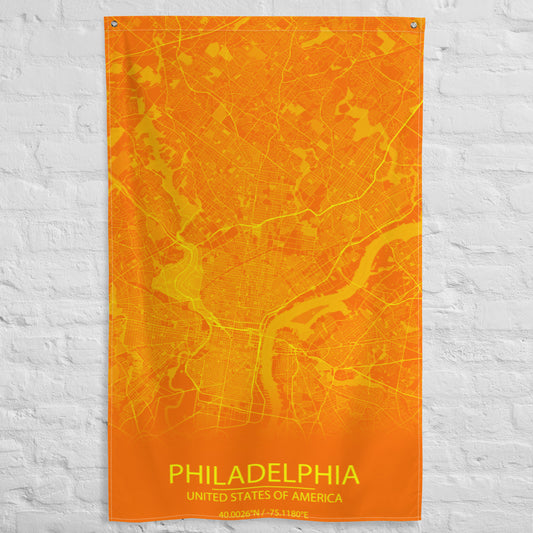 Philadelphia Orange and Yellow Flag Map