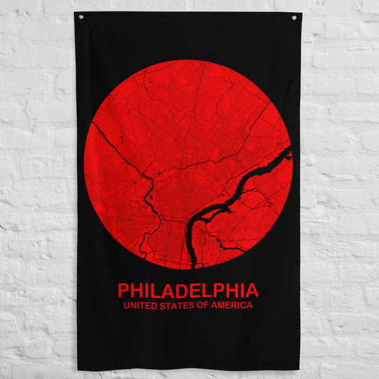 Philadelphia Circular Red Flag Map