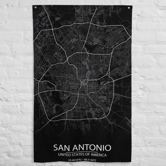 San Antonio Black Flag Map