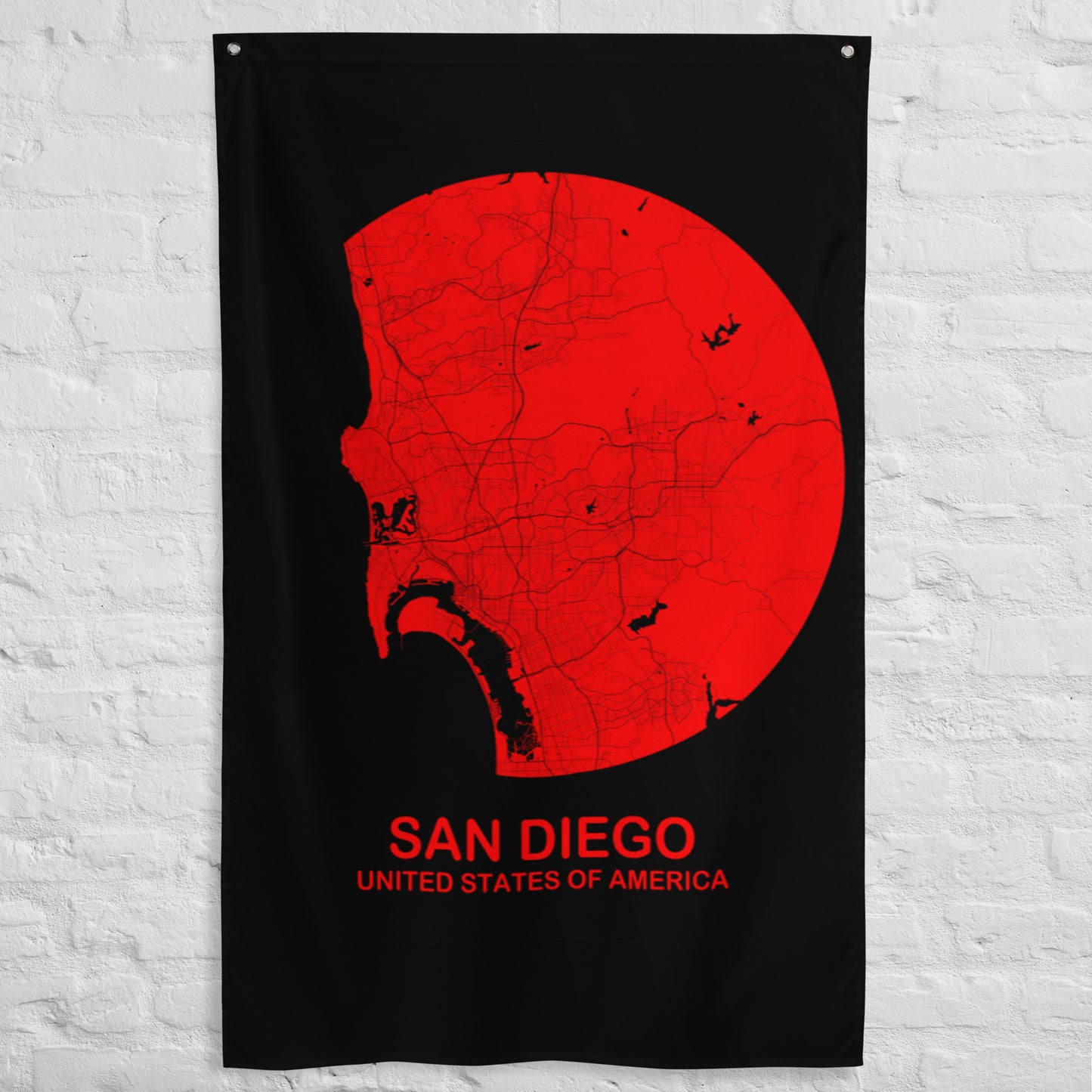 San Diego Circular Red Flag Map