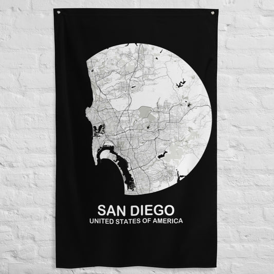 San Diego Circular White Flag Map