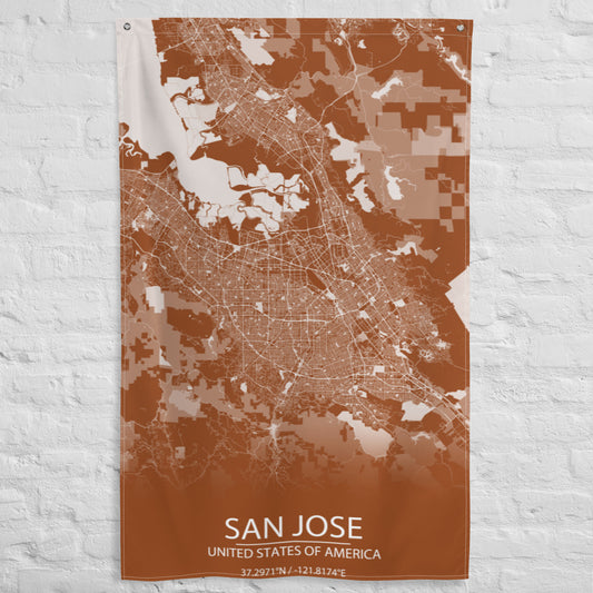 San Jose Brown and White Flag