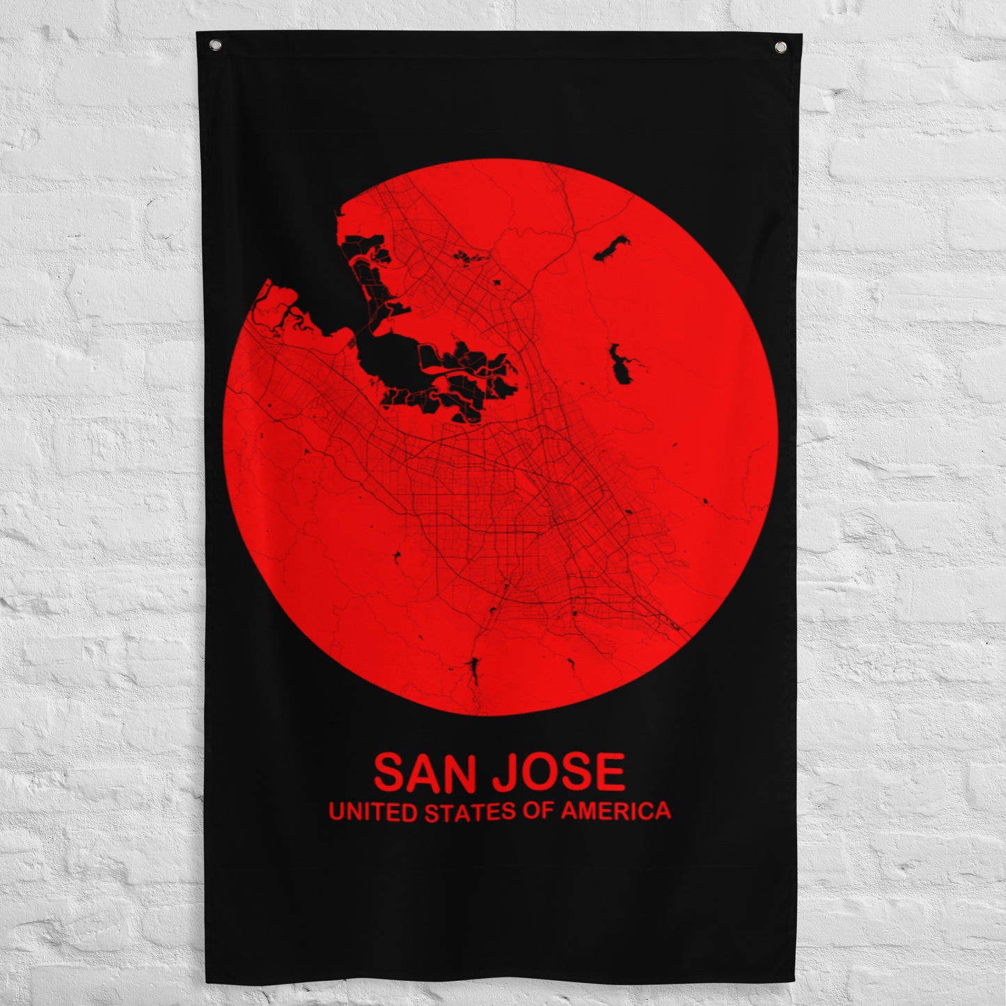 San Jose Circular Red Flag Map