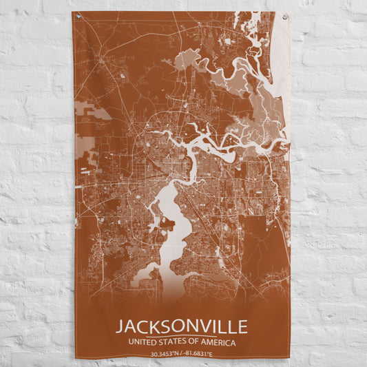 Jacksonville Brown and White Flag