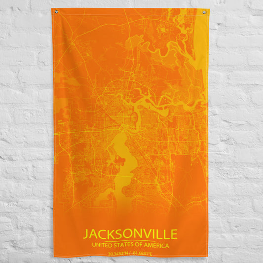 Jacksonville Orange and Yellow Flag Map