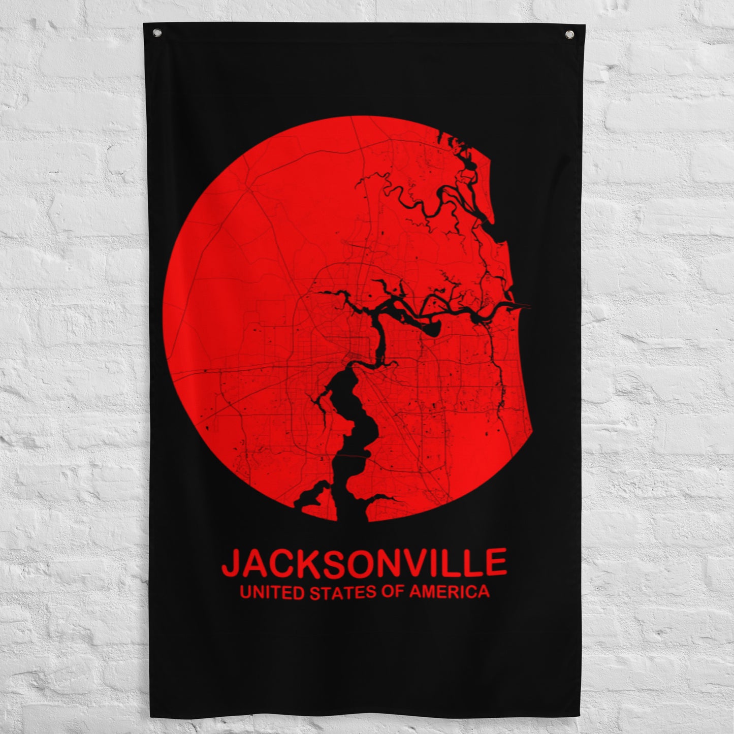 Jacksonville Circular Red Flag Map