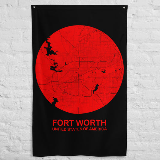 Fort Worth Circular Red Flag Map