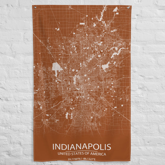 Indianapolis Brown and White Flag