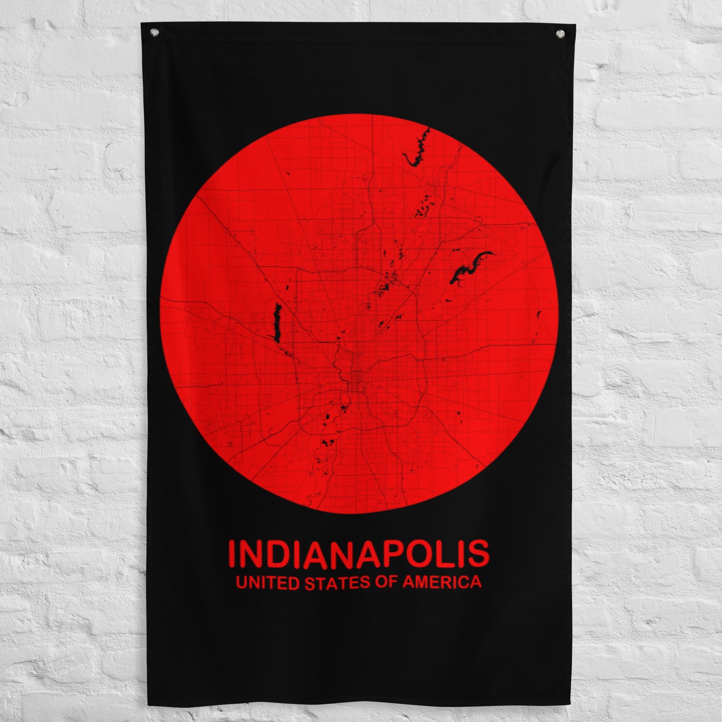 Indianapolis Circular Red Flag Map