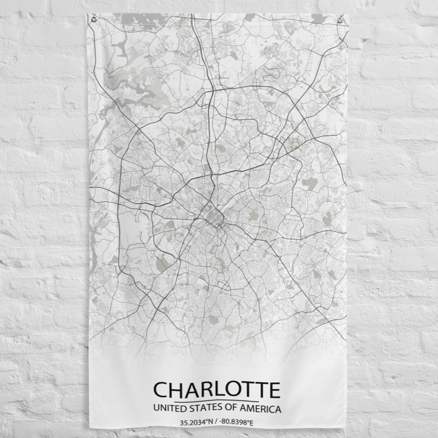 Charlotte White Flag Map