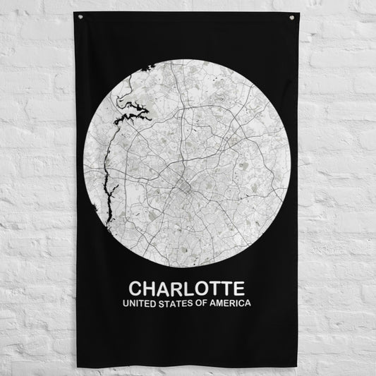 Charlotte Circular White Flag Map