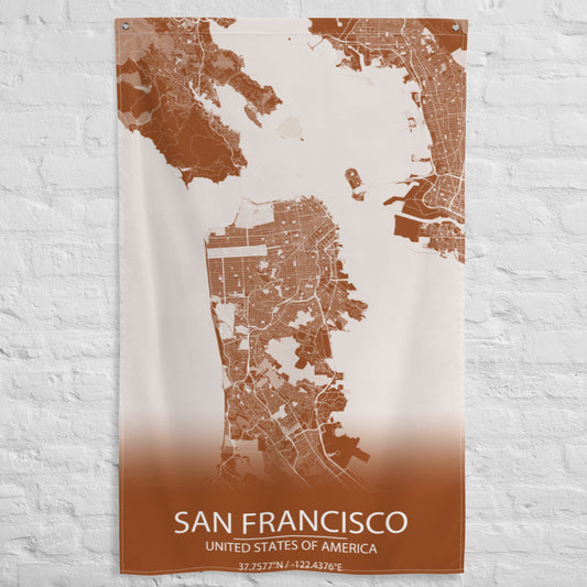 San Francisco Brown and White Flag