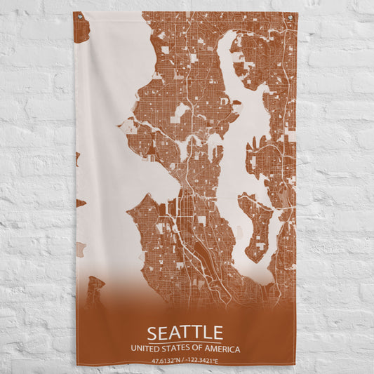 Seattle Brown and White Flag