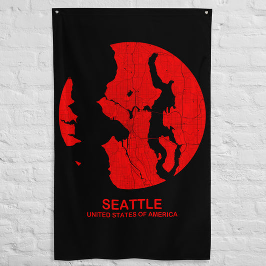 Seattle Circular Red Flag Map