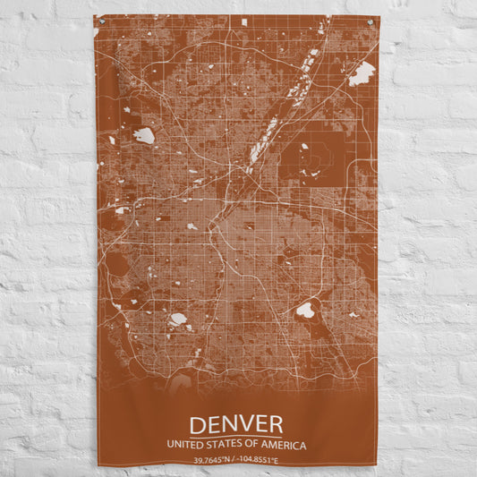 Denver Brown and White Flag