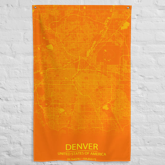 Denver Orange and Yellow Flag Map