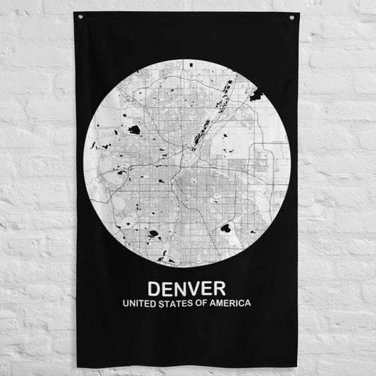 Denver Circular White Flag Map