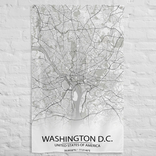 Washington, D.C. White Flag Map