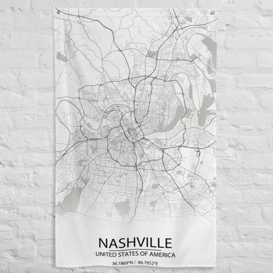 Nashville White Flag Map