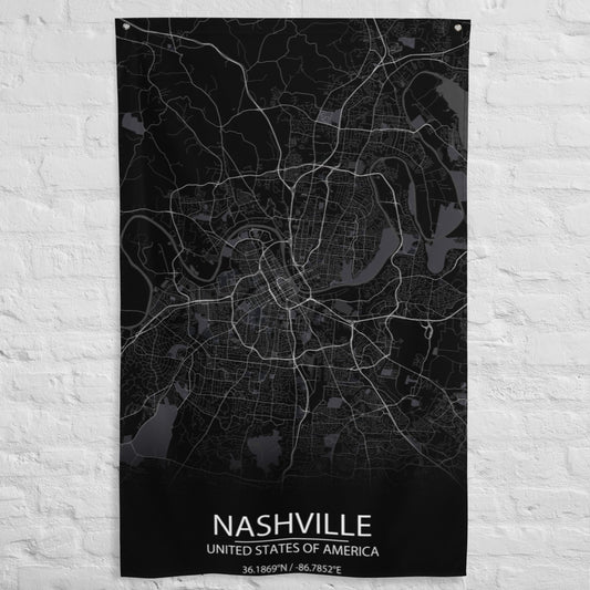 Nashville Black Flag Map