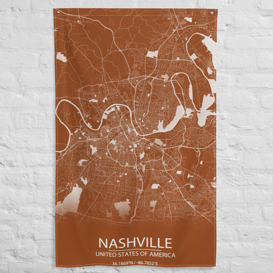 Nashville Brown and White Flag