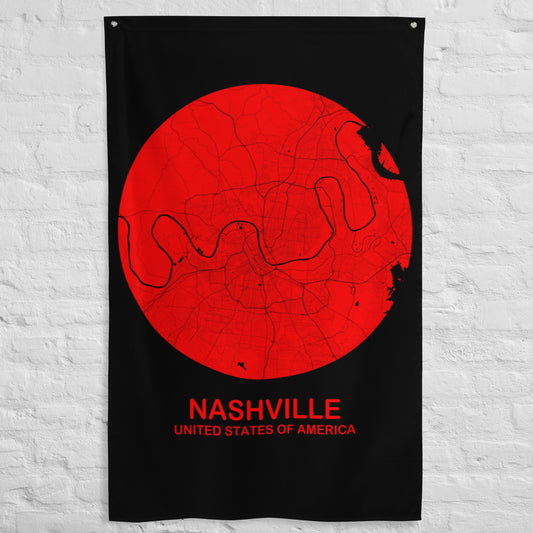 Nashville Circular Red Flag Map