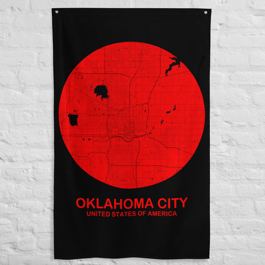 Oklahoma City Circular Red Flag Map