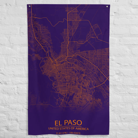 El Paso Purple and Orange Flag Map