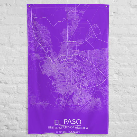 El Paso Purple and White Flag Map