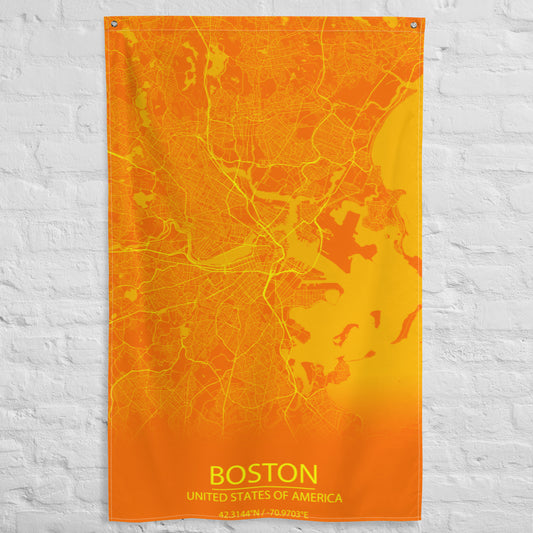 Boston Orange and Yellow Flag Map