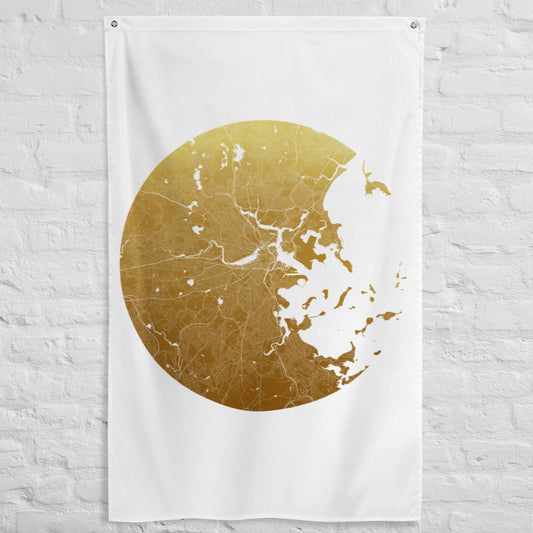 Boston Gold on White Flag Map