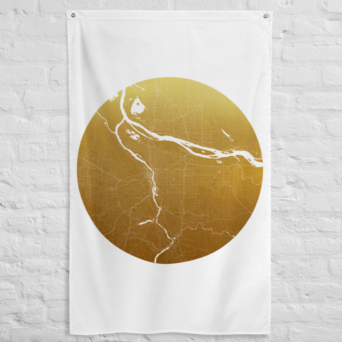 Portland Gold on White Flag Map