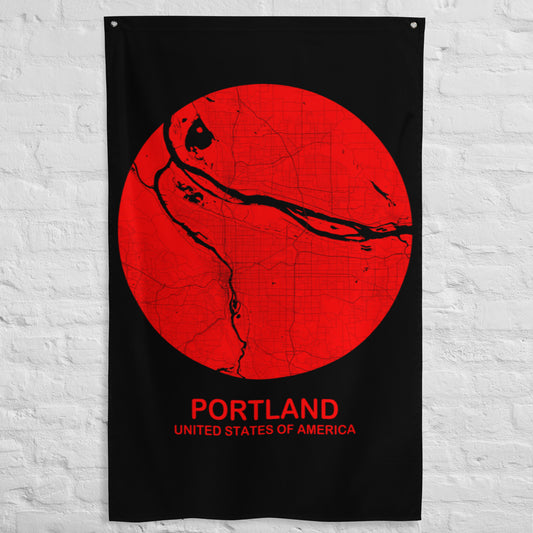 Portland Circular Red Flag Map