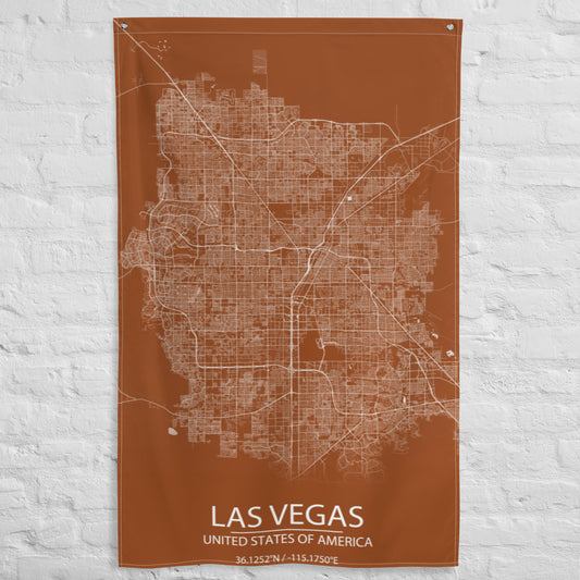 Las Vegas Brown and White Flag