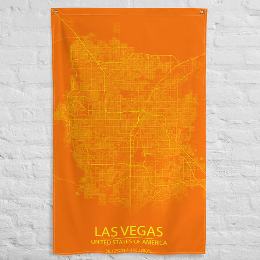 Las Vegas Orange and Yellow Flag Map