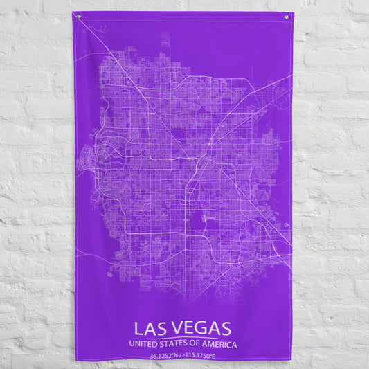 Las Vegas Purple and White Flag Map