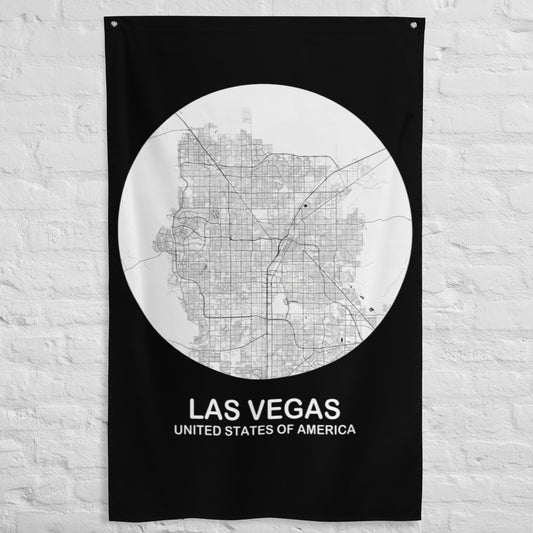 Las Vegas Circular White Flag Map