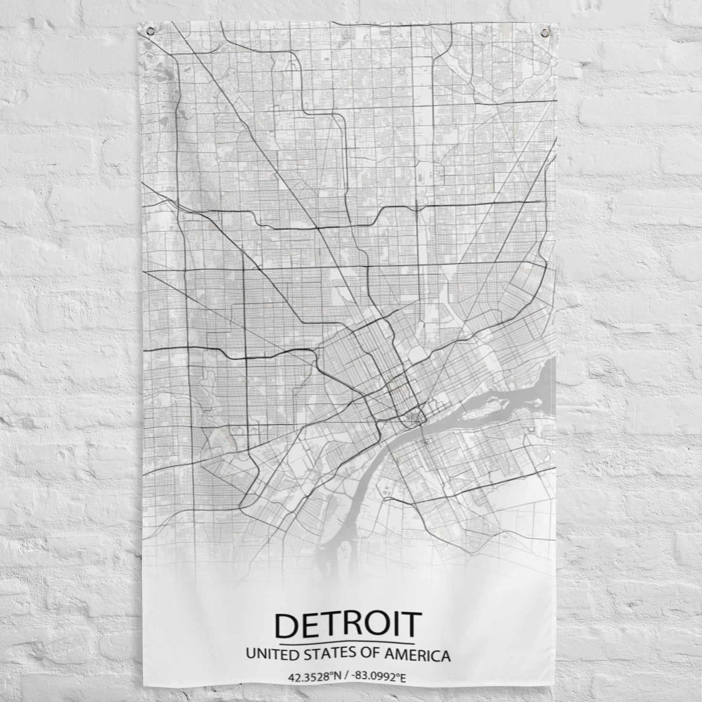 Detroit White Flag Map