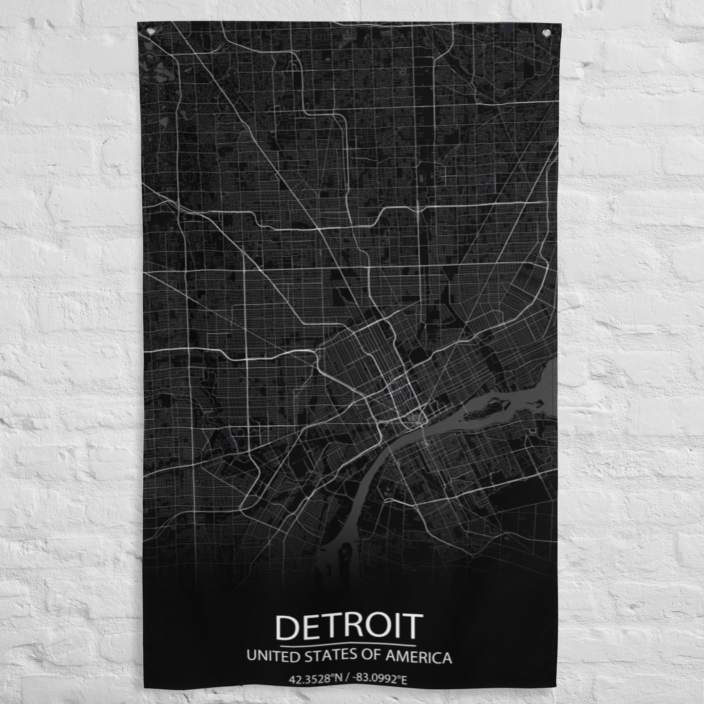 Detroit Black Flag Map