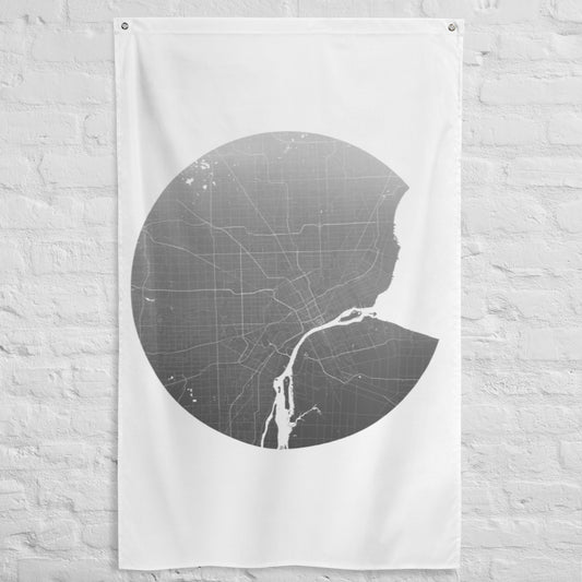 Detroit Silver on White Flag Map