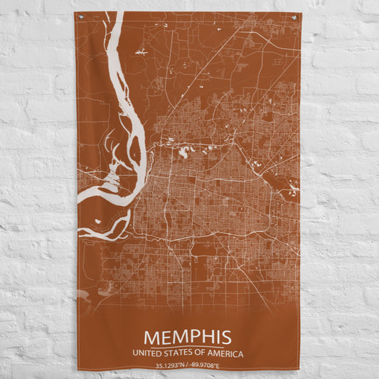 Memphis Brown and White Flag